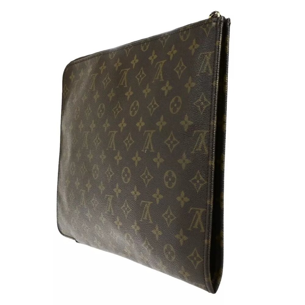 LOUIS VUITTON Poche Documents Business Clutch Bag Monogram - Picture 11 of 13